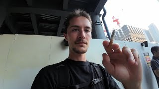 Smoking a Cigarette at Shinjuku Station