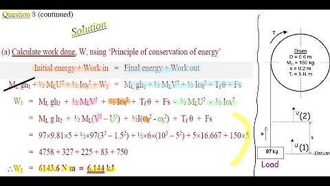 Energy Methods - Angular Motion - Part 3 (Question 8)
