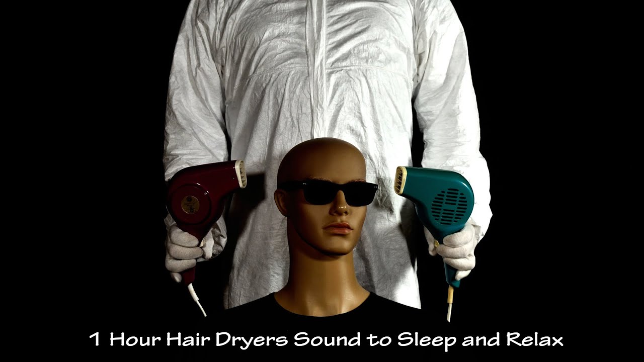 Two Hair Dryers Sound 25 | Visual ASMR | 1 Hour White Noise to Sleep and Relax