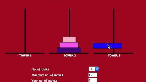 kids game the tower of hanoi 4 disks