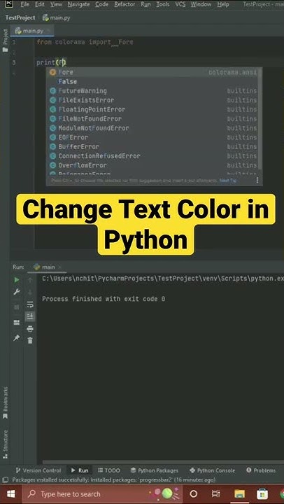 Change Text Color in Python - YouTube