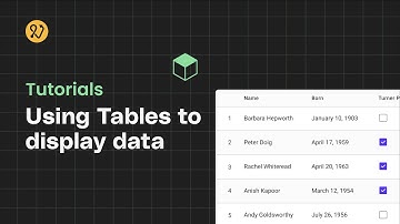 Using tables to display data