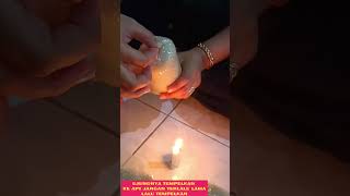 CARA MEMBUNGKUS GULA PASIR MENGGUNAKAN LILIN #SHORTS