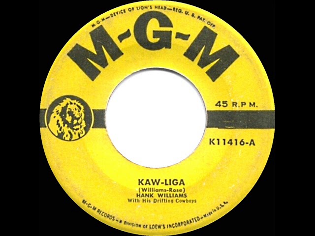 1953 HITS ARCHIVE: Kaw-Liga - Hank Williams (#1 C&W hit) - YouTube