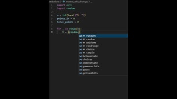 Monte-Carlo Approximation of π in Python #coding #programming #pi #pythonforbeginners #python