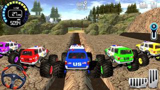 Police Impossible Monster Trucks Offroad Racing Game - Extreme Stunts driving - Android GamePlay #5 screenshot 2