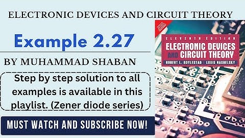 Electronic devices and circuit theory example 2.27 | Electronic devices example 2.27 | Boylested