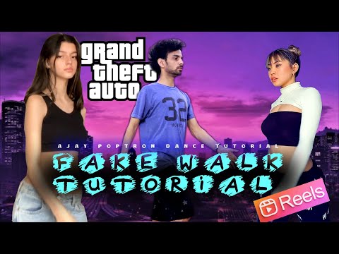 GTA FAKE WALK REELS TREND TUTORIAL | DANCE MOVE VERY EASY | AJAY POPTRON TUTORIAL
