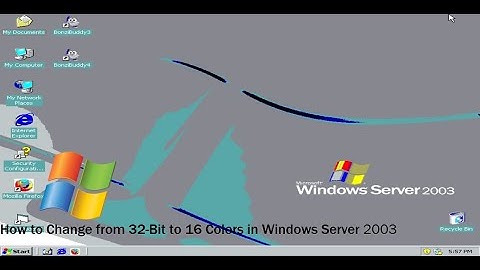 How to Change from 32-Bit to 16 Colors in Windows Server 2003