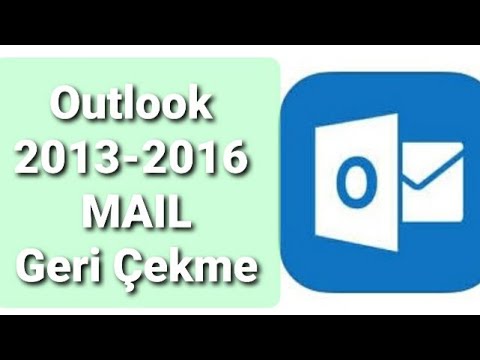 Outlook da Mail Geri Çekme