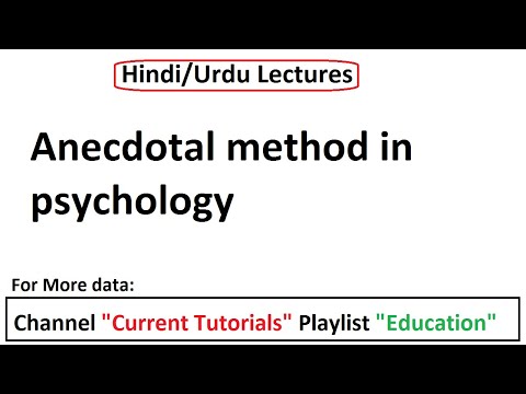 Anecdotal method in psychology