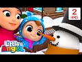 This Is The Way to Build a Snowman! Winter Snow Playtime | Little Angel | Nursery Rhymes for Babies