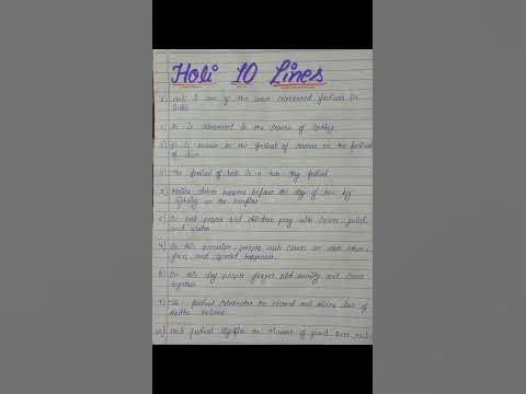 holi par 10 in english