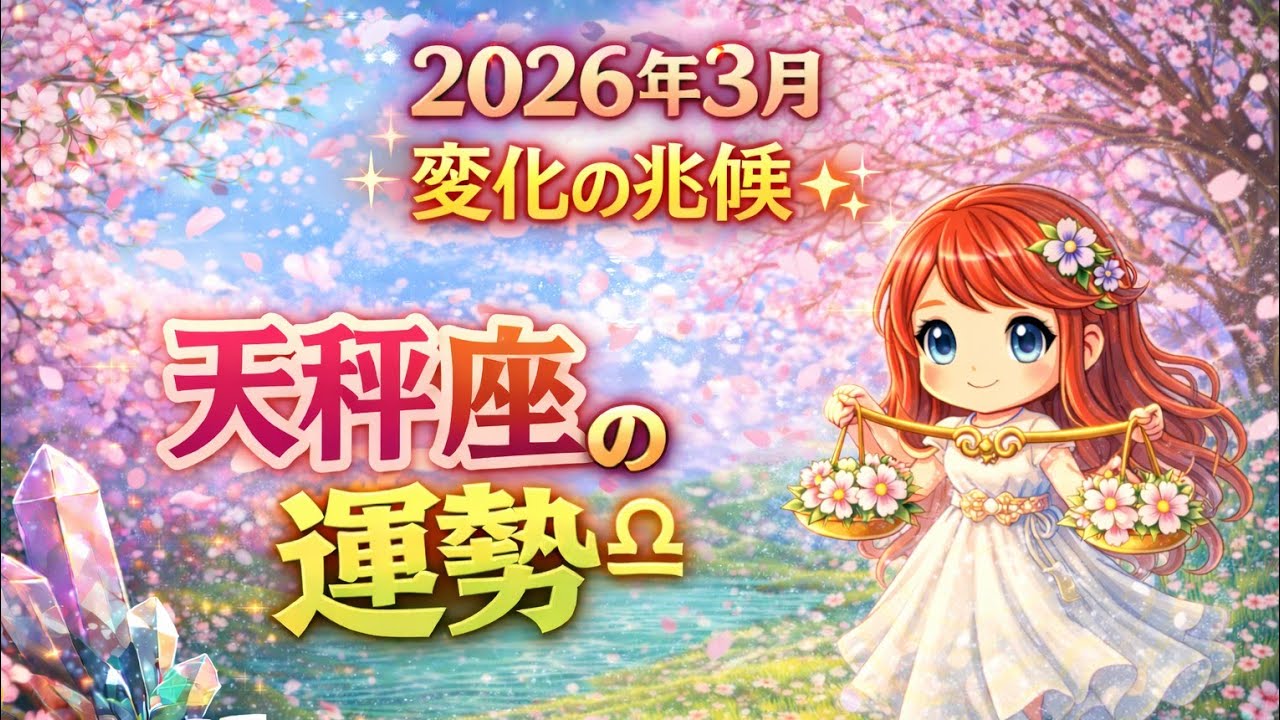 【変化の兆候✨】2026年3月 天秤座の運勢 全体運・仕事運・恋愛運・オラクルメッセージ【タロット占い】 当たる12星座占い・アドバイス・ 開運・アクション・運命・転機・変化 ・てんびん座