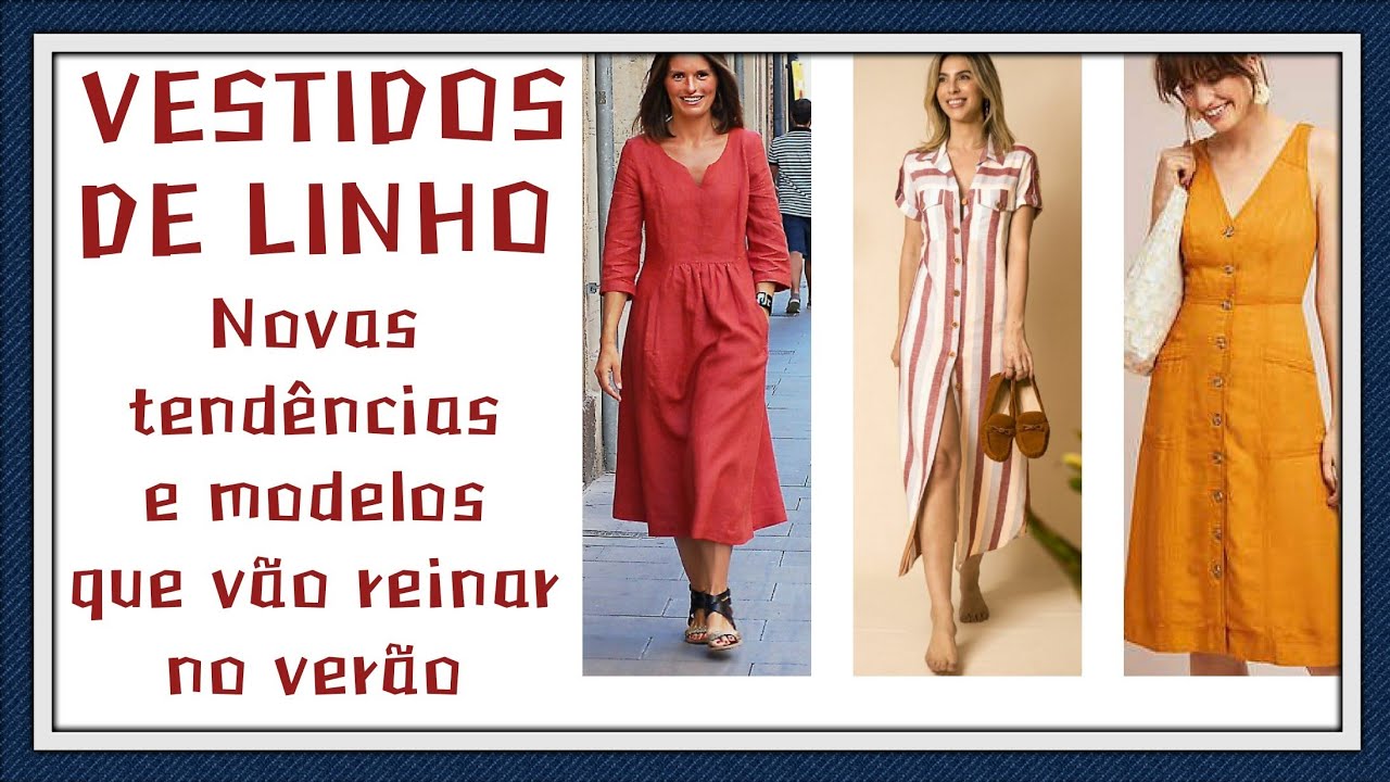 vestidos linho fino