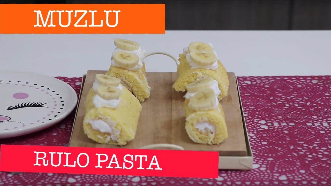 MUZLU RULO PASTA TARİFİ AZ MALZEMELİ YAPIMI KOLAY! YouTube