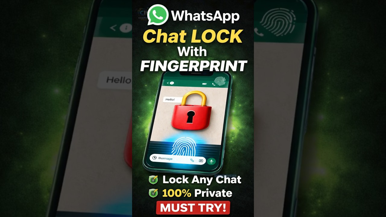 WhatsApp Hidden Chat Lock 😱 | 100% Privacy Trick