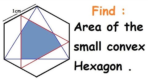 Area of small convex hexagon made by two overlapping triangles Hard Problem and Simple solution PRMO