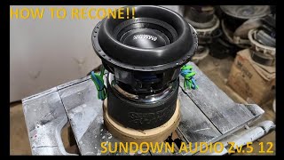 How To Recone & Repair A Subwoofer | Step By Step | Sundown Audio Zv5 12' | Subwoofer Restoration