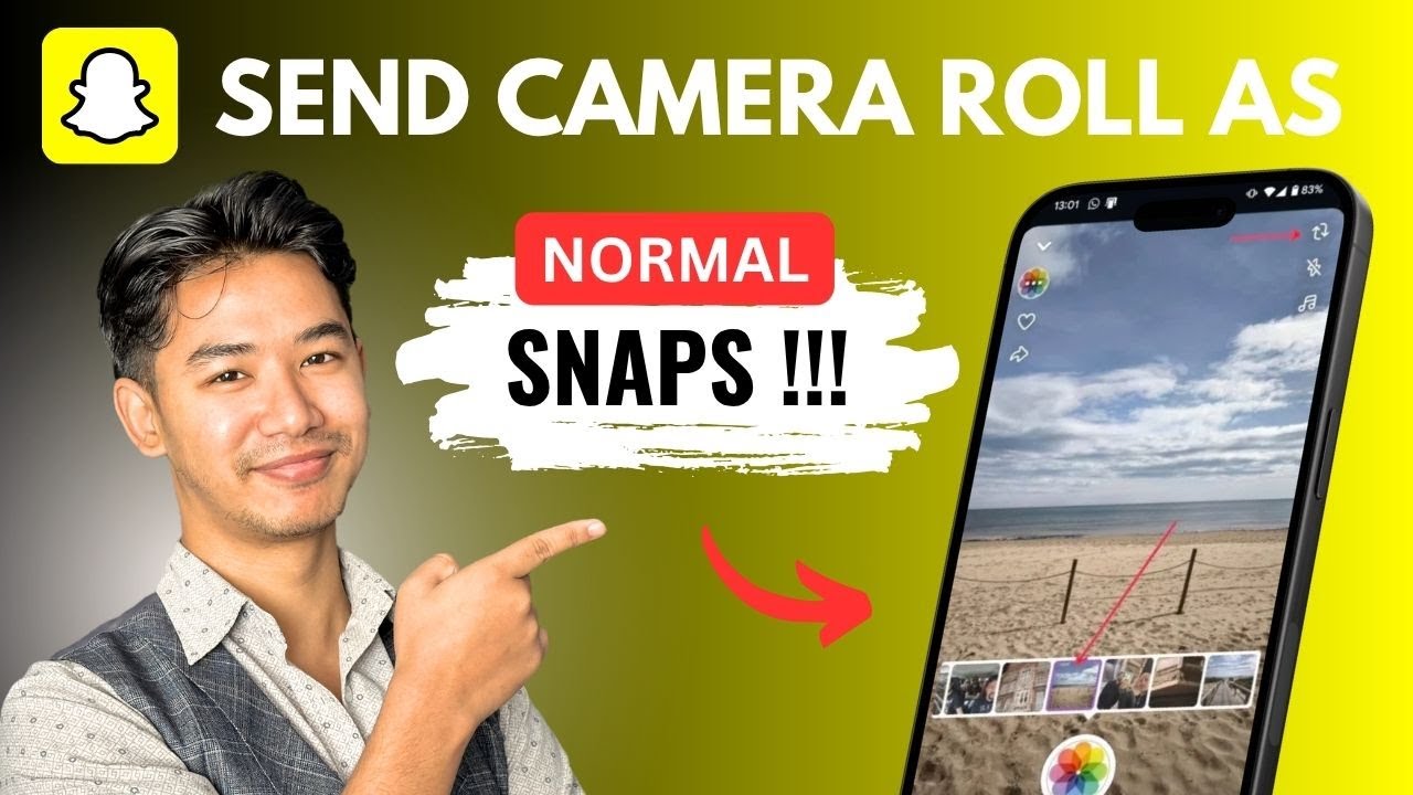 How To Send Camera Roll Pictures As Snaps On Snapchat ! - YouTube