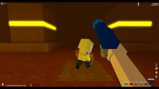 Beating the yellow boss in cube cavern