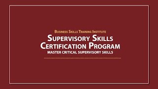 Growth Drivers Consulting - Supervisory Skills Certification Program