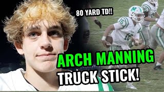 Arch Manning Throws 80 Yard TD & TRUCKS DEFENDERS! Peyton's Nephew Scores 5 TDs & Takes Over Game 😱