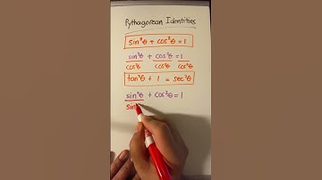 Remember these three Pythagorean Identities