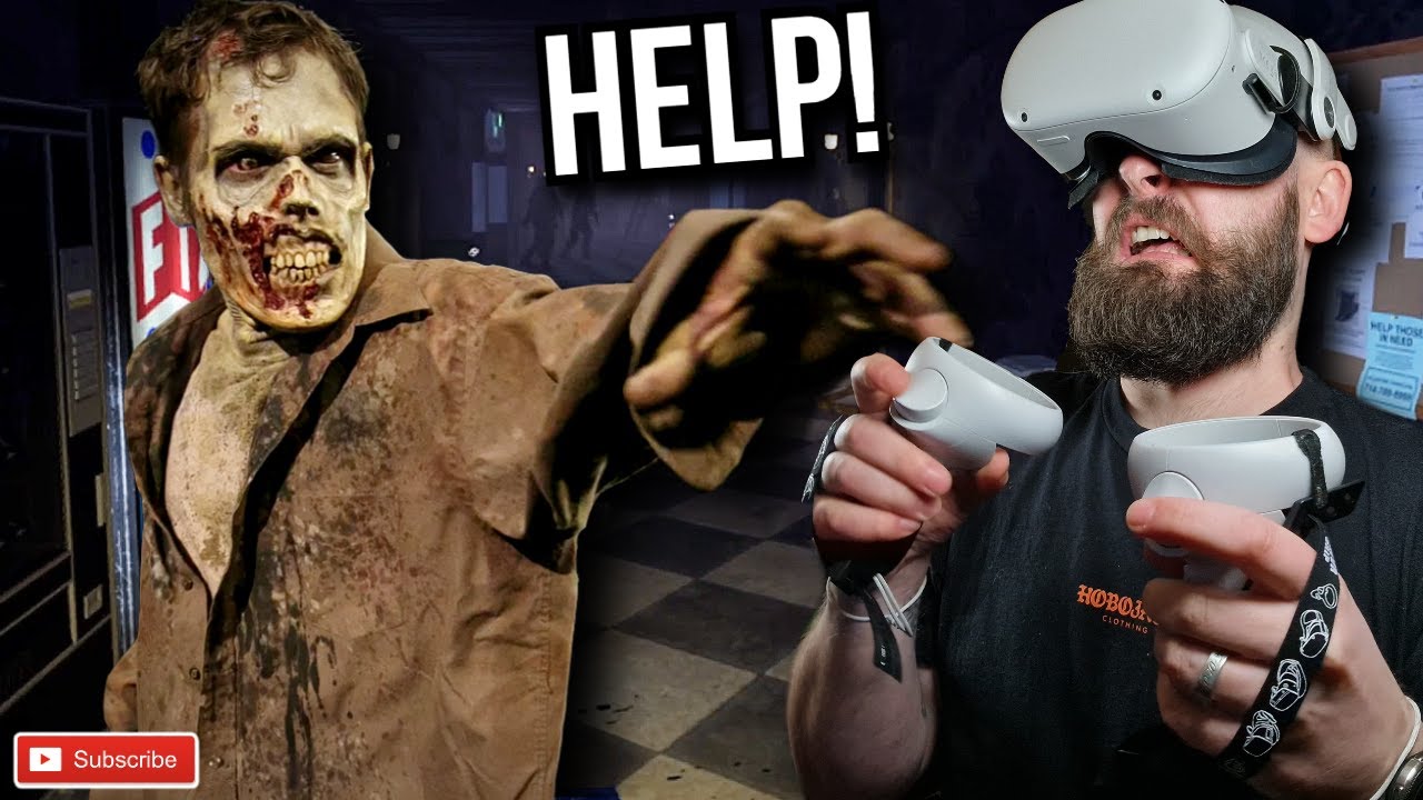 Surviving a VR ZOMBIE OUTBREAK in this cheap VR HORROR GAME // Quest 2 Airlink Gameplay