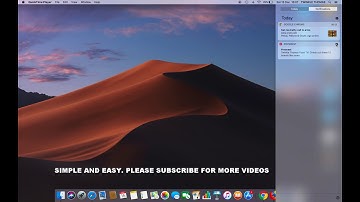 HOW TO DELETE A NOTIFICATION FROM NOTIFICATION CENTER IN MAC OS MOJAVE