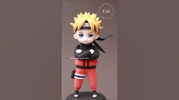 Make Naruto with fondant or soft air dry foam clay craft art tutorial #anime #naruto #chibi