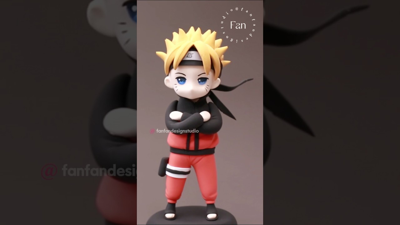 Make Naruto with fondant or soft air dry foam clay craft art tutorial 
