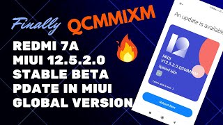 Redmi 7a Miui 12520 Global Version Ota Update  Miui 125 Y Update  aktecherz