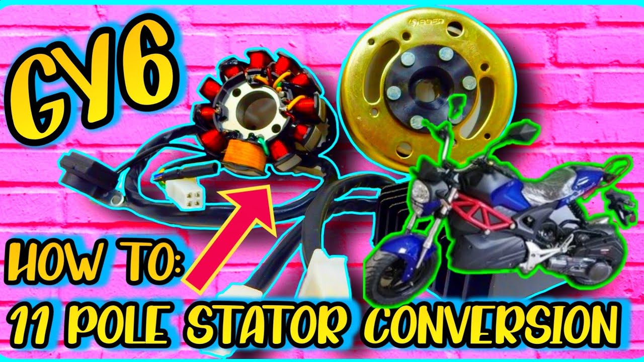 GY6 11 POLE STATOR CONVERSION STEP BY STEP IN DEPTH DETAIL!\VITACCI