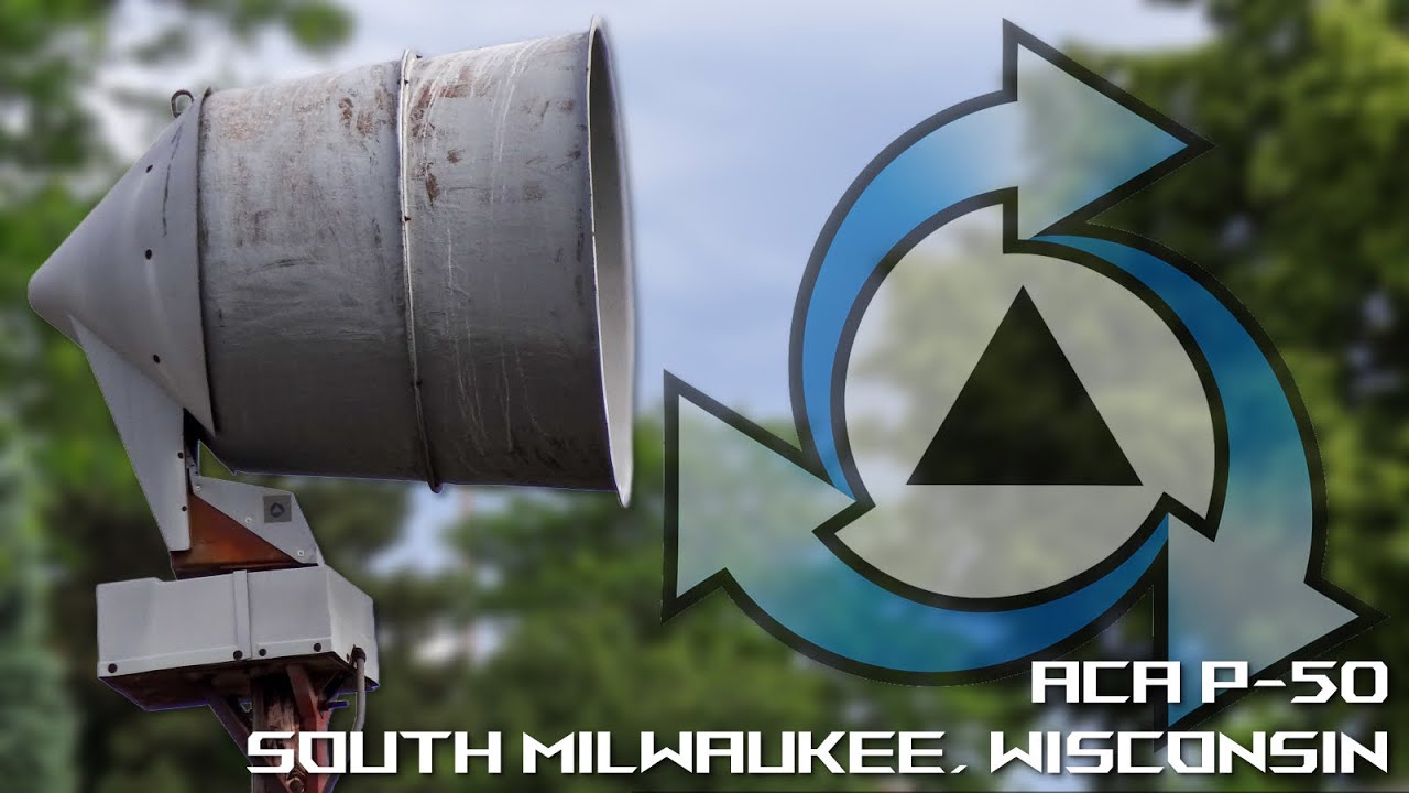 ACA P-50 Tornado Siren Test - Alert & Ambiance - South Milwaukee (Milwaukee Co.), WI