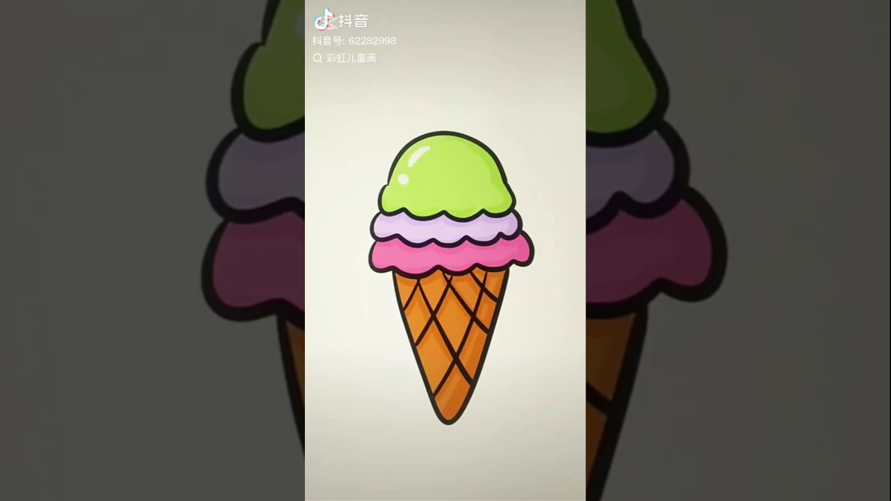 Icecream Cone🍦 Acrylic painting for kids 