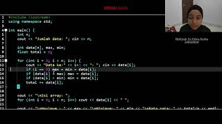 Program Pengolahan Array untuk Menentukan Nilai Maksimum, Minimum, dan Rata-Rata.