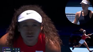 Naomi Osaka Comes Back Vs Katie Swan ..Osaka Overcomes Sickness