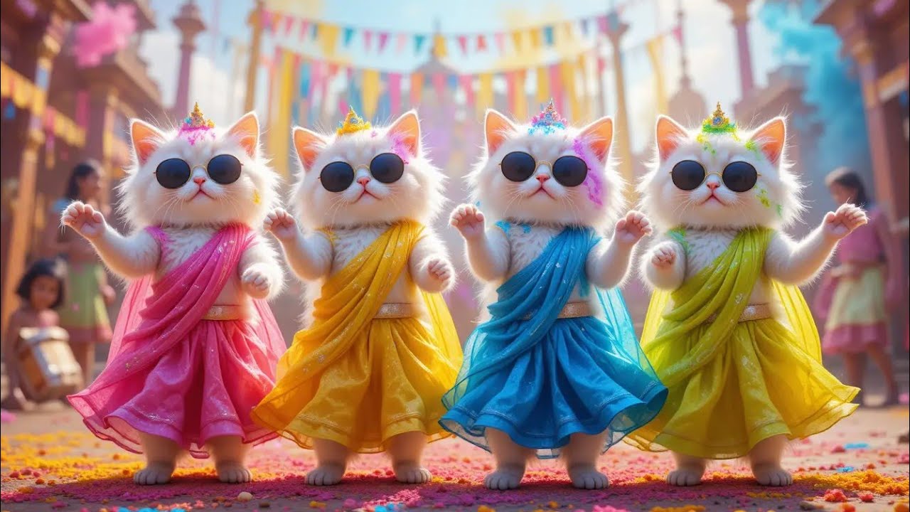 बिल्ली डांस | Cutest Cat videos funny dance🤣💃Dance Videos for cats 