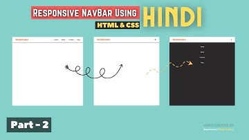 How to Create Responsive Navigation Bar With HTML & CSS in Hindi