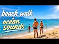 Beach Walk 4K 60FPS | Beautiful Sunny Tropical Beach Walk & Ocean Sounds