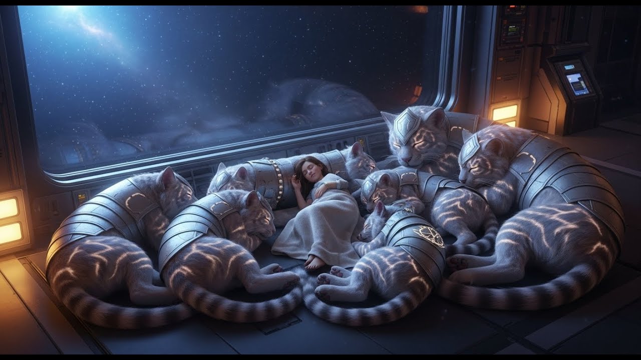 They Brought a Human cat Cub to the Observation Deck Now the Entire Predator Brood Sleeps Beside Her