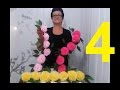 Aula 4 - Como fazer Arranjo com Flores de papel crepom parte 2 - Artesanato