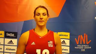 Usa Opposite Kelly Murphy On Teams Progression During Vnl Week 1