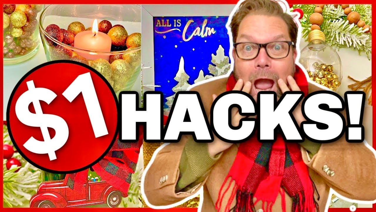 10 EASY & Quick Dollar Tree Hacks and ideas for DIY Christmas Decor