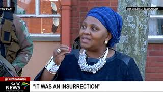Mapisa-Nqakula concedes the unrest was an insurrection