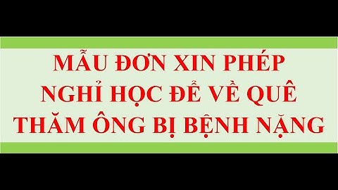 Văn mẫu xin nghỉ học thêm