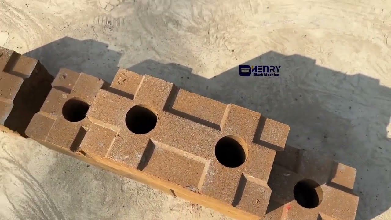 Successful testing on HR2-25 semi automatic compressed earth block (CEB) clay interlock brick machin
