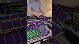 Finally FINISHING the stands on my LEGO build of U.S. Bank Stadium! 🪑 #nfl #football #skol