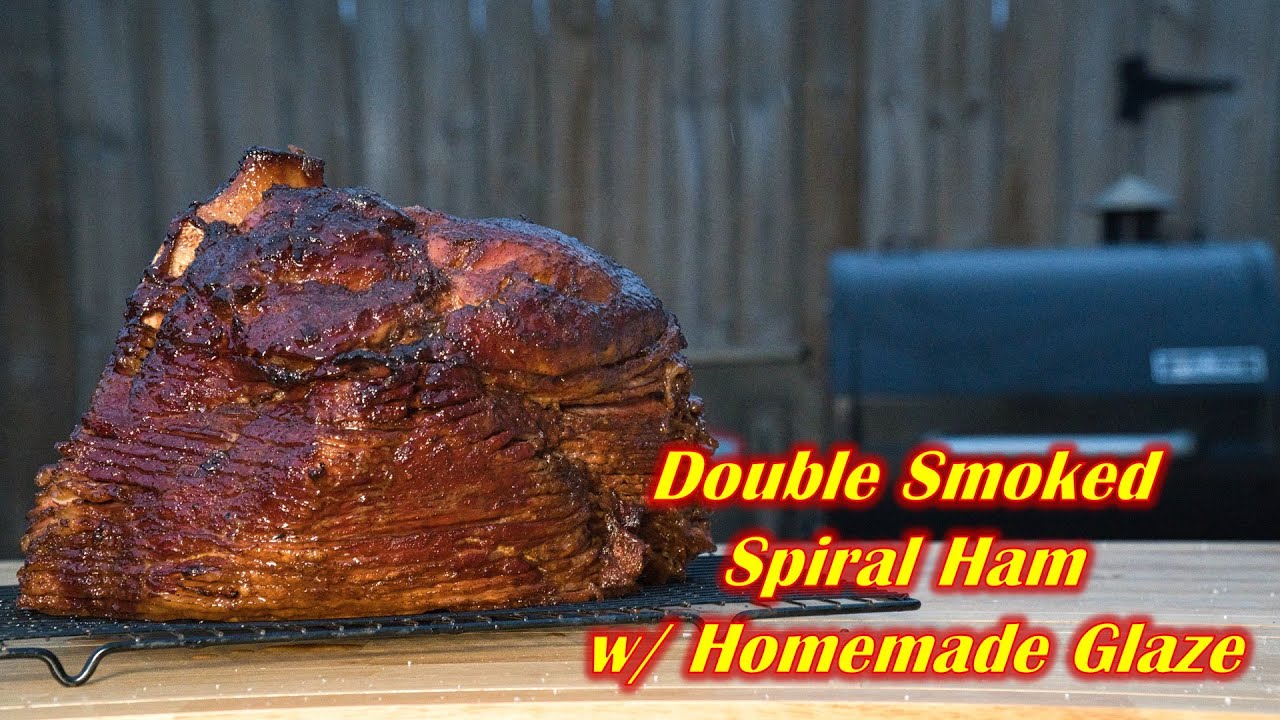 Double Smoked Ham Pellet Grill Smoked Ham W Homemade Ham Glaze Youtube